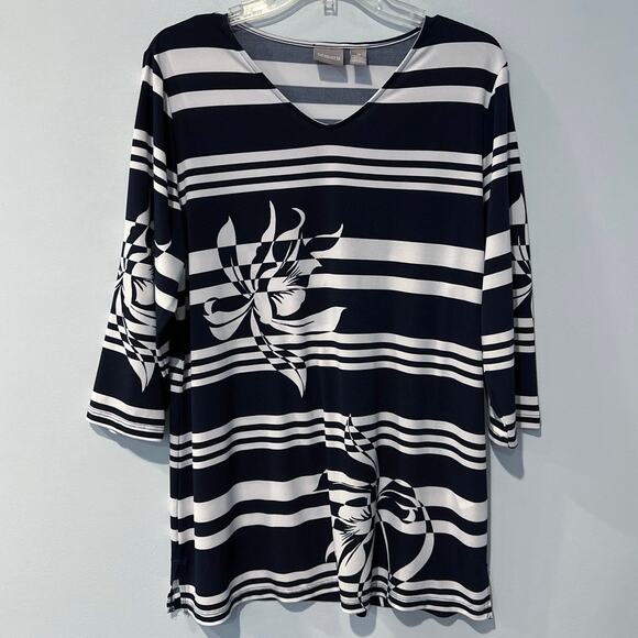 Chico's 3/4 Sleeve Top Women's Size Large - Picture 1 of 6